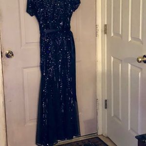 Navy evening gown